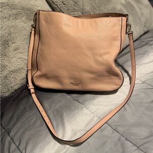 kate spade Pebbled Leather Shoulder Bag in Blush